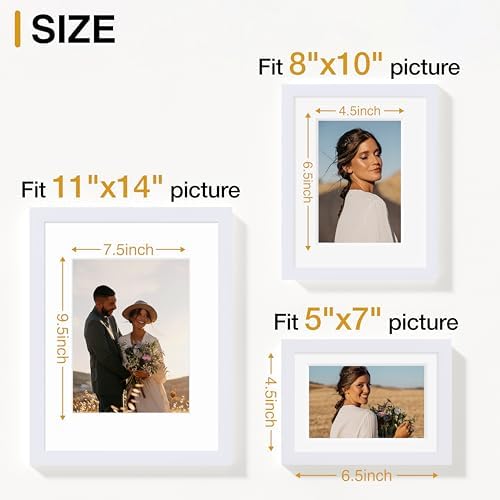 Vittanly 7 Pack Picture Frames Collage Wall Decor, White - Image 5
