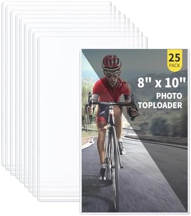 25-Pack 8 x 10 Inch Premium Toploaders - Crystal Clear Plastic Holders, Sheet Protectors for Autograph Pictures, Art by Unknown