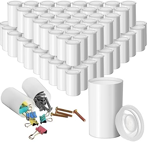 Jovitec 500 Pcs White Film Canisters with Caps Small Plastic Film Canister Holder 35mm Film Case Empty Camera Reel Containers with Lids for Storage Small Accessories Camera Film Roll Fish Hook Beads by Jovitec