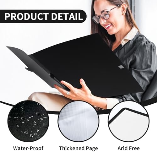 JJRING 16x22 Art Portfolio Binder with Handle Black - Image 4