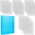 A4 Dies and Stamps Storage Book Binder Folder, Page Protectors Pockets Inserts Organizer for Cutting Dies Stencil Album Stamp Crafts, 1Pcs Blue Storage Book Cover & 20 Inserts with 1/2/3/4 Pockets by CYFUNDESIGN