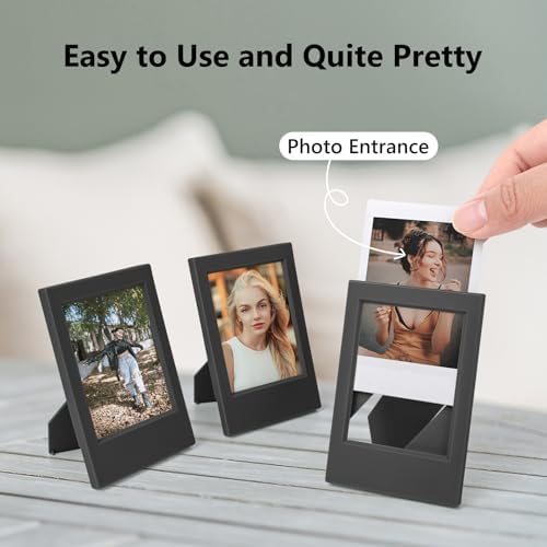 8 Pack 2x3 Mini Photo Frames with Clear Protective Cover - Black - Image 5