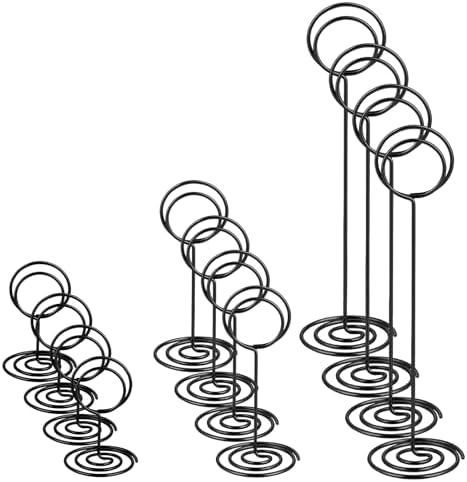 Ptwola 36PCS Table Number Holders Place Card Holder 3 Size Wire Picture Photo Table Sign Stand Name Numbers Menu Memo Note Clips for Centerpieces Wedding Anniversary Birthday Party Reception (Black) by Unknown