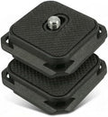 38mm Arca-Swiss Quick Release Plate 2 Pack, 4-Sided Square QR Camera Mount with Safety Pins, 1/4"-20 Screw Compatible with Peak Design Capture Clip V3, Lightweight Aluminum for Tripod, Monopod & Strap by SOARSHOT