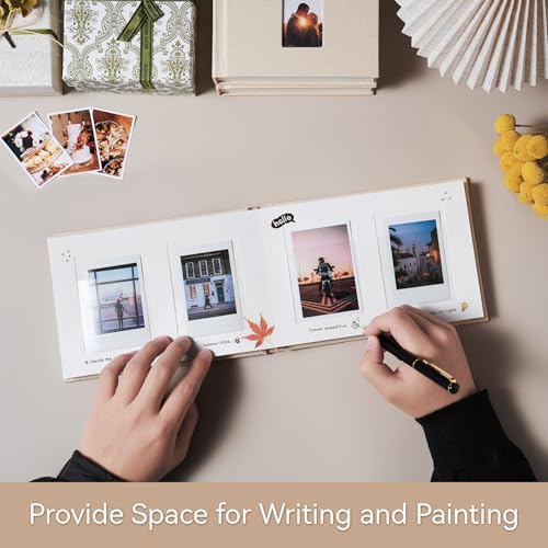 Instax Mini Photo Album with Writing Space, 56 Pockets, Green - Image 4