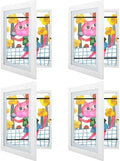 4 Pack 10x12.5 Front-Opening Kids Artwork Frames Changeable (White) by GoldenStateArt