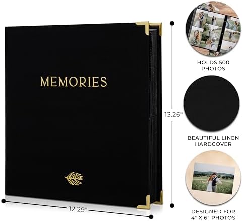 Beautiful Linen Photo Album For 4x6 Photos - Holds Up To 500 Pictures - Image 7