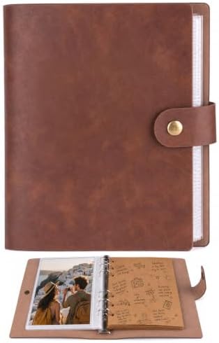 Small Photo Album 4x6 60 Photos, Albums 6 Ring DIY Scrapbook with 20 Writing kraft paper Baby Picture Album Scrapbook Photo Album with Metal Clasp (Simple, 4x6-60 Pockets) by LUOCCHI