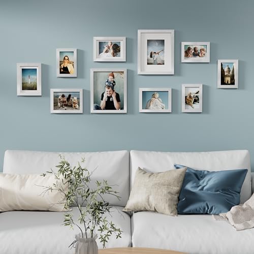 Vittanly 10 Pack Picture Frames Collage Wall Decor, Silver - Image 2