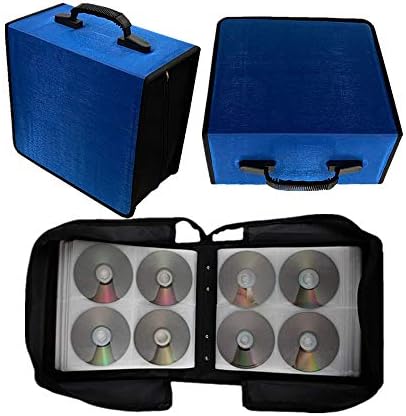 CD/DVD Case Holder Organizer Wallet Sleeves Booklet Binder,Storage 400 Capacity Disc(Blue) - Image 6