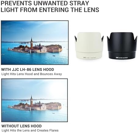 JJC LH-86 Professional Lens Hood Compatible with Canon EF 70-200mm F2.8L is USM Lens White, Replaces Canon ET-86,Not for Canon RF 70-200mm F2.8L is USM or not for EF 70-200mm F2.8L is II or III - Image 3