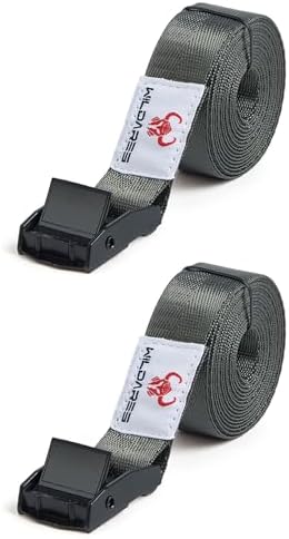 1" x 6.6' Trail Camera Strap,1800 lbs,Heavy-Duty Game Camera Strap,Tree Belts,Durable Nylon Fiber,Alloy Buckle (Brown 2Pcs) by WildAres