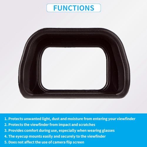 2 Pack Camera Eyecup Viewfinder Protector Eyepiece Compatible for Sony A6300 A6100 A6000 NEX-6 NEX-7 Replaces FDA-EP10 Eyepiece - Image 3