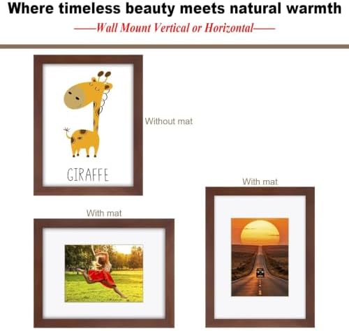 RPJC 9x12 Solid Wood Picture Frame Real Glass Cover Brown - Image 5