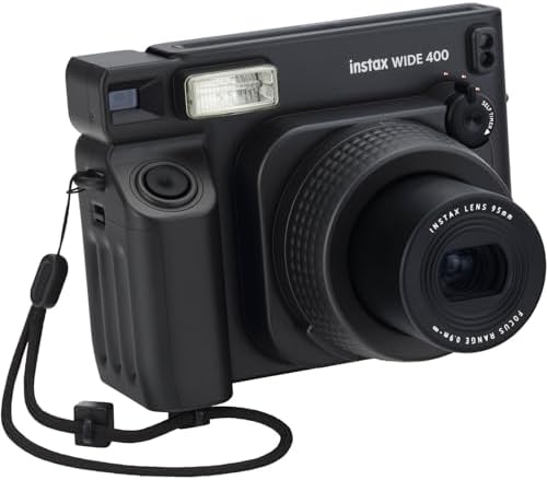FUJIFILM INSTAX Wide 400 Instant Camera | Jet Black Bundled with INSTAX Wide Instant Film | 20 Exposures + Wide Album & Colored Frames + Cleaning Cloth (4 Items) - Image 4