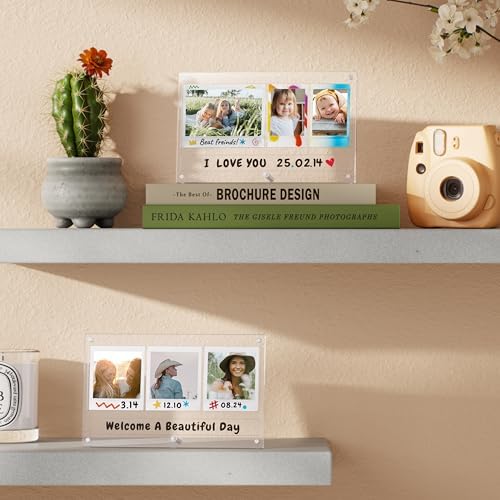 Instax Polaroid Photo Frame for Fujifilm Instax Mini/Square/Wide Films, Acrylic Magnetic Picture Frame with Message Panel, Desktop Photo Display Holder for 2x3 Photos, Gift for Family and Friends - Image 6