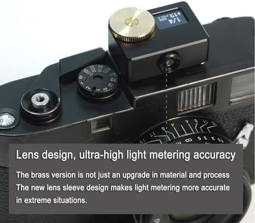 Camera Set-top Reflection Light Meter, Light Meter for Cameras, Real-time Metering and 1-Button Metering, Adjustable Hot Shoe Position & 30° Reflected Metering, for Vintage Camera Exposure Control - Image 2