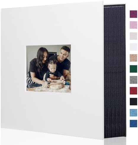 Artmag Photo Album 4x6 600 Large Capacity Linen Album Book Holds 600 Horizontal and Vertical Photos for Family Wedding Anniversary (600 Pockets, White) by Artmag