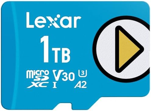 Lexar 1TB Play Blue Micro SD Card, 160MB/s Read, 4K, V30, UHS-I, A2 by Lexar