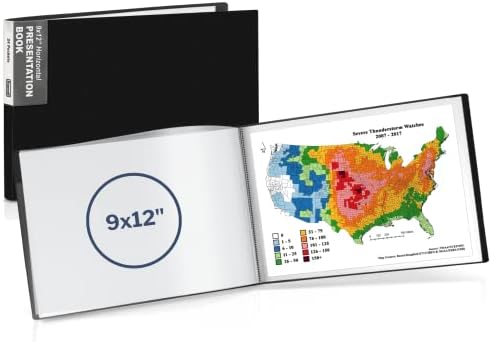 Dunwell Landscape 9x12 Presentation Book, 24-Pocket, Black by Dunwell
