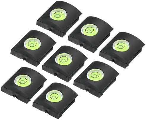 YOKIVE 8 Pcs Camera Level Hot Shoe Cover Bubble Level Cap Black Green 0.4" by YOKIVE
