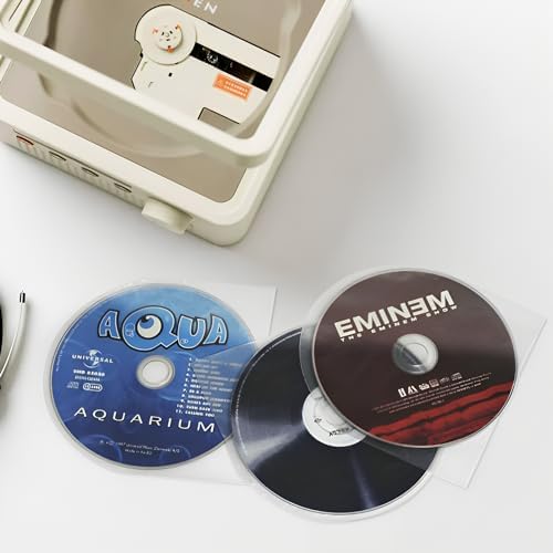 200PCS CD/DVD Inner Sleeves Anti-Static for 5inch CD DVD Mini LP Storage - Image 5