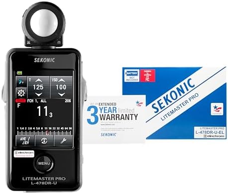 Sekonic LiteMaster Pro L-478DR-U-EL Light Meter for Elinchrom Skyport, Touchscreen Incident & Reflected Meter with Built-In EL Transmitter, Flash Analyzing & Cine Frame Rate Control - Image 5
