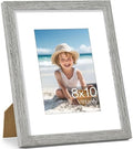 Vittanly 8x10 Picture Frame Made of Solid Wood for Wall or Tabletop, Grey by Vittanly