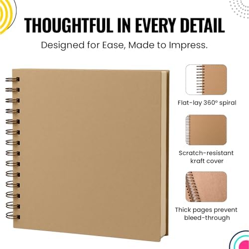 10x10 Modern Shop Scrapbook Album| Hardcover & Extra Thick- 250gsm 60 page - Image 6