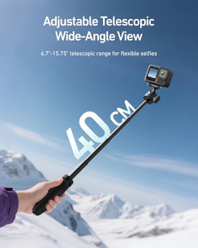 TELESIN 40cm/15.7in Mini Selfie Stick Tripod for Gopro 13 / Mission 1 Pro - Image 2