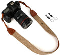 Camera Strap Canvas Brown Shoulder Strap with Quick Release Buckles by WANBY