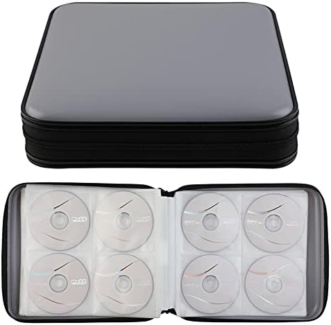 DVD Storage CD Case Holder: 160 Capacity CD Sleeves Black Disc Cases Binder for Car - CD Hard Organizer Box - Large DVD Wallet for Movie/Music/Game & Portable CD Book - Image 4