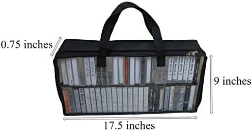 Evelots Cassette Tape Storage Bag, Holds 100 Tapes with Cases - Image 6
