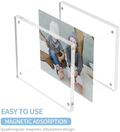 Sezanrpt Acrylic Mini Frames 2x2, 3 Pack, Small Frame 2x2 for Tickets, Clear Picture Frame Small Tips Holder - Image 3