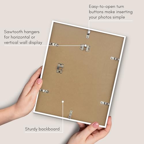 Americanflat 11x14 Picture Frame - Slim Molding - White - Image 6