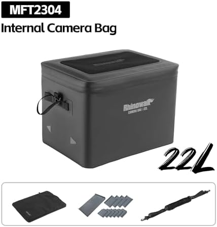 Rhinowalk 36L Waterproof Motorcycle Tail Bag Combo - Hard Shell Top Case with 22L Shockproof Camera Insert for DSLR/Drone Gear - Modular Photography & Travel Luggage (Camera Edition Liner) - Image 3