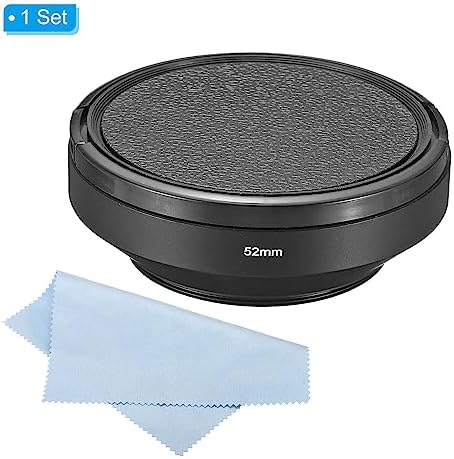 PATIKIL 52mm Lens Hood, Wide Angle Matte Surface Anti-Reflective Inside Hood with Cap and Cleaning Cloth for Camera Lens, Black for Nikon, for Fujifilm, for Pentax, for Leica - Image 3