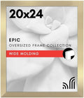 Americanflat 20x24 Poster Frame - Gold Engineered Wood with Polished Plexiglass - Wide Picture Frame for Vertical or Horizontal Wall Display - Epic Collection - Gold by Americanflat