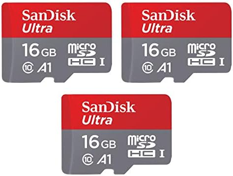 [Older Version] SanDisk 16GB 3-Pack Ultra microSDHC UHS-I Memory Card (3x16GB) - SDSQUAR-016G-GN6MM by Sandisk