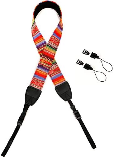 Camera Strap Canvas Rainbow Shoulder Strap with Quick Release Buckles - Image 4