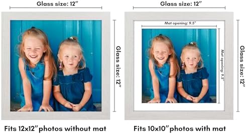Americanflat 12x12 Picture Frame - Matted to 10x10 - White - Image 2