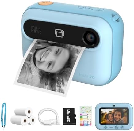 MyFirst Kids Instant Print Camera, 16MP 7S Inkless Printing by myFirst