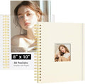 8x10 Photo Album 40 Pockets Linen Cover Kids Artwork Beige by Remowith