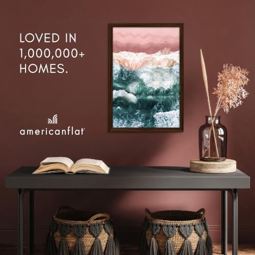 Americanflat 20x30 Poster Frame - Walnut Engineered Wood with Polished Plexiglass - Wide Picture Frame for Vertical or Horizontal Wall Display - Epic Collection - Walnut - Image 6