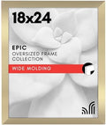Americanflat 18x24 Poster Frame - Gold Engineered Wood with Polished Plexiglass - Wide Picture Frame for Vertical or Horizontal Wall Display - Epic Collection - Gold | Polished plexiglass front, hangs vertical or horizontal, sawtooth hangers included, ... by Americanflat