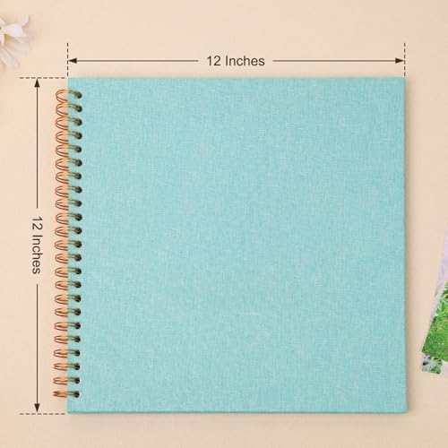 Scrapbook Photo Album 12x12 Inches 80 Pages Linen Cover LightBlue - Image 3