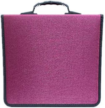 CD/DVD Case Holder Organizer Wallet Sleeves Booklet Binder,Storage 400 Capacity Disc(Rose) - Image 3
