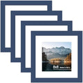 8x8 Picture Frame Set of 4 with Real Glass, Wall & Tabletop Display by SZYUU