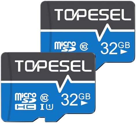 TOPESEL 32GB(The Actual Usable Capacity is 28.8GB) Micro SD Card 2 Pack Memory Cards MicroSDHC UHS-I TF Card Class 10(32GB 2Pack) by TOPESEL