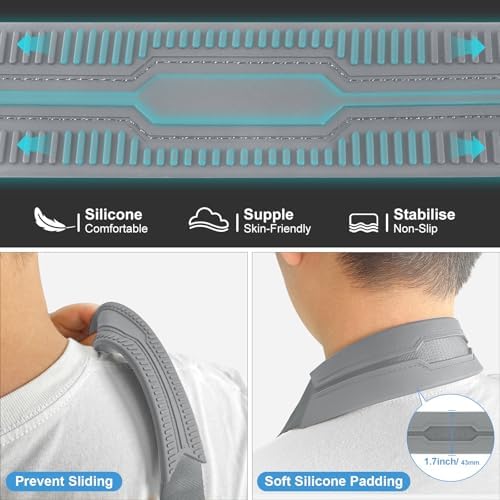 FIEIL Camera Shoulder Strap with Quick Release Plate, 1.5''Wide Universal Camera Neck Strap, Smooth and sturdy, Equipped with Comfortable Silicone Shoulder Pad for Photographers(Silver Gray) - Image 7
